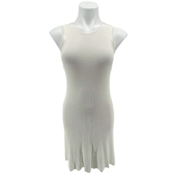 Polo Ralph Lauren White Crochet Knit Sleeveless Summer Dress Small Lined, NWT - Picture 1 of 17